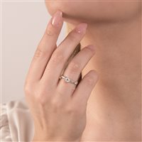 Anneau Mirco Visconti Femme Solitario in Or blanc Diamante 0.40 Ct Z646/30 - Z646/30